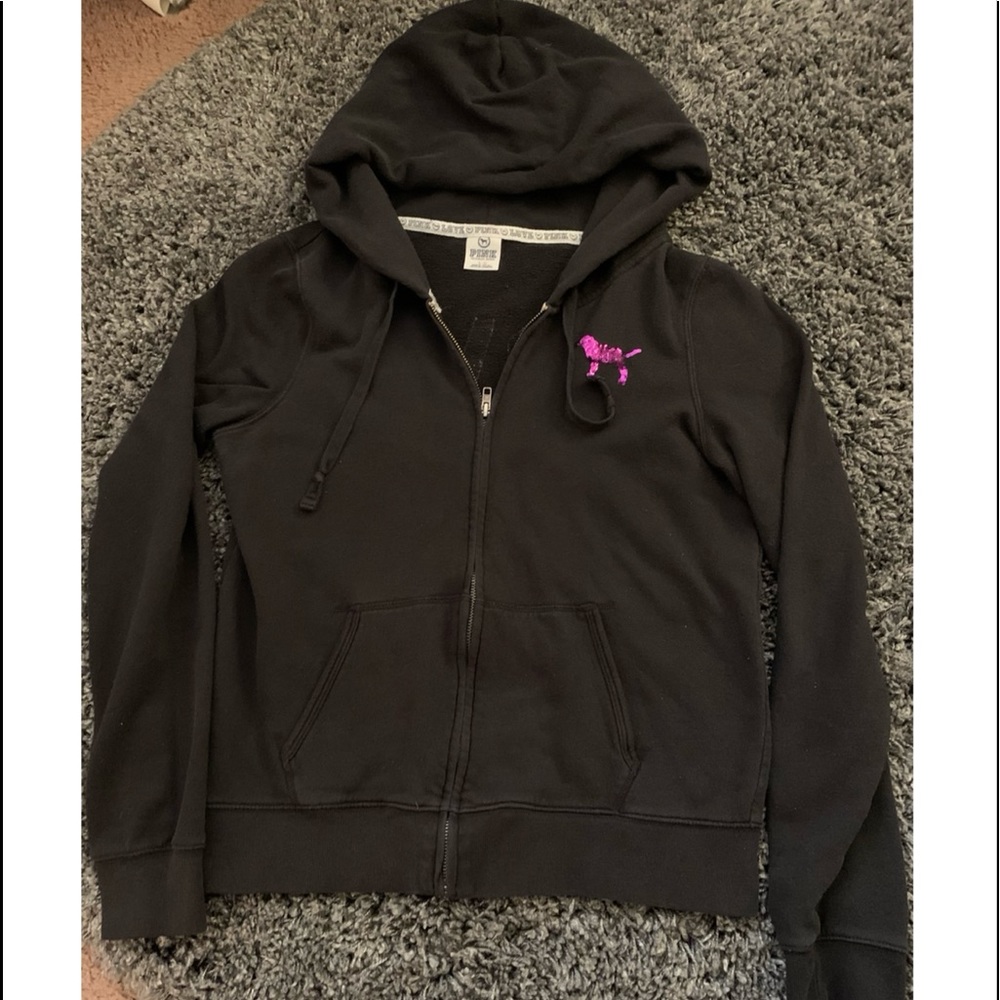 Pink Victoria Secret Sequin Zip Up Jacket